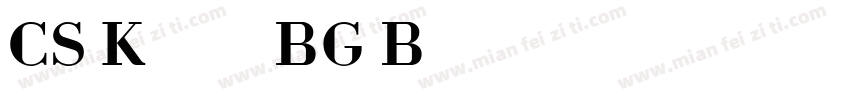 CS Kirisame BG Bold免费下载字体转换